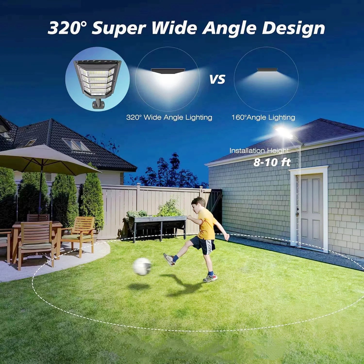 Moda Home Dusk to-Dawn High-Power LED Security Street Light-Waterproof Outdoor Lighting