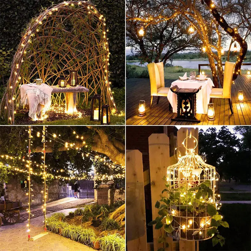 Moda Home LED Light Outdoor Garden Fairy String Light Led Twinkle Waterproof