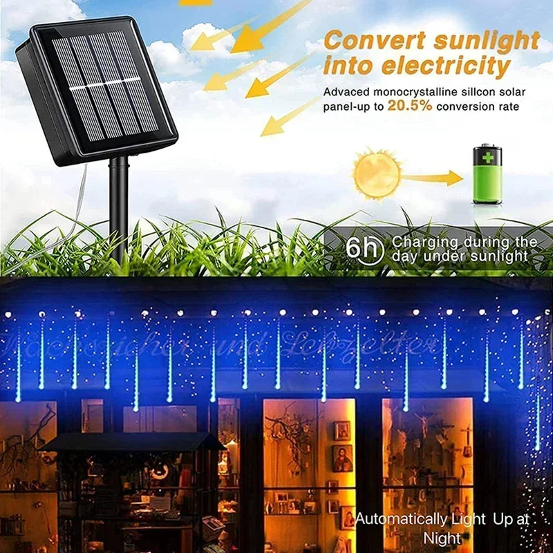 Moda Home Led Light Outdoor Meteor Shower Rain Lights Waterproof Garden Decor Outdoor Street Garland New Year Christmas Decoration